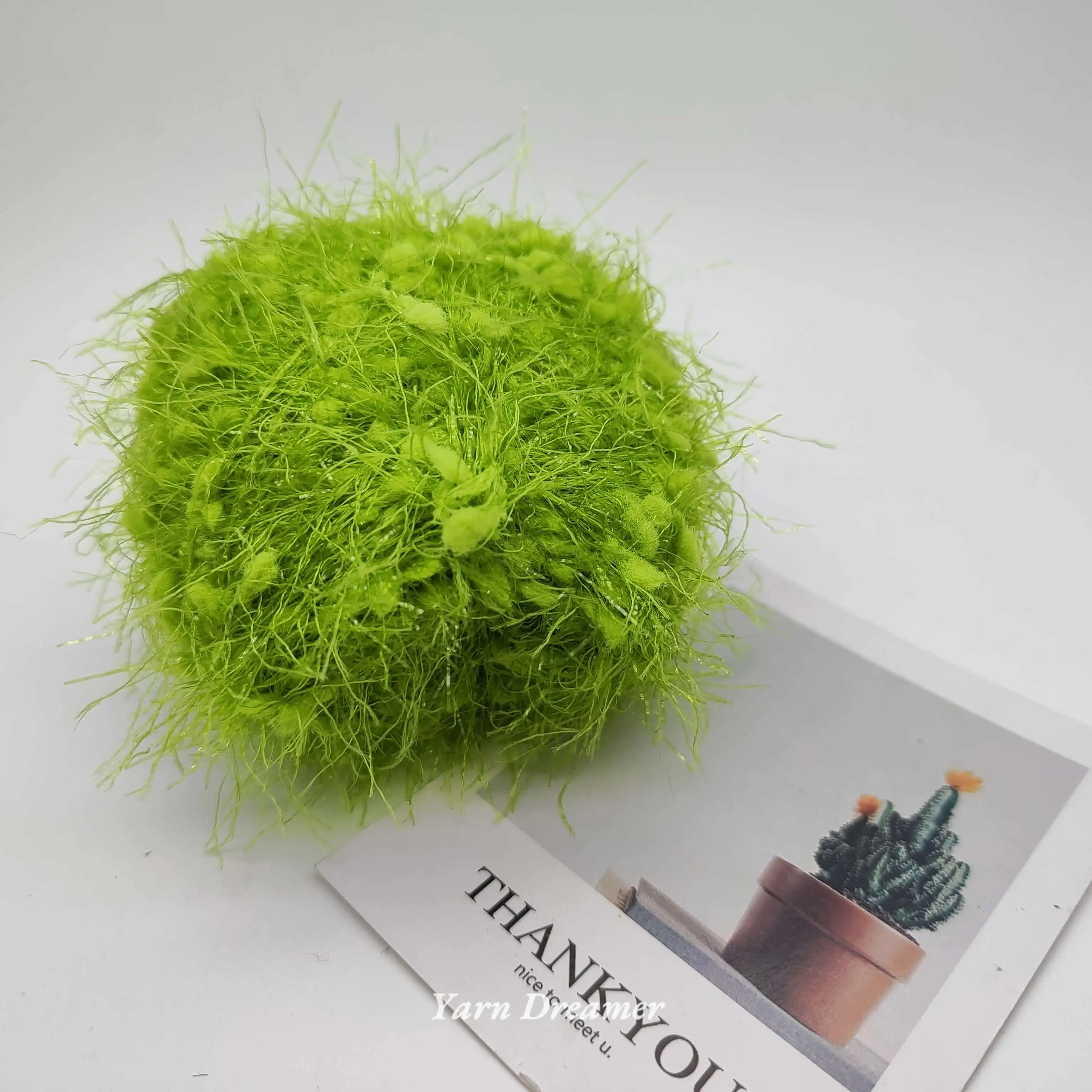 16 Colors - Glitter Silk Pom Pom Plush Yarn 100g Fancy Crochet Yarn Hand Knitting Yarn art  Wool Yarn for Knitting and Crochet 6