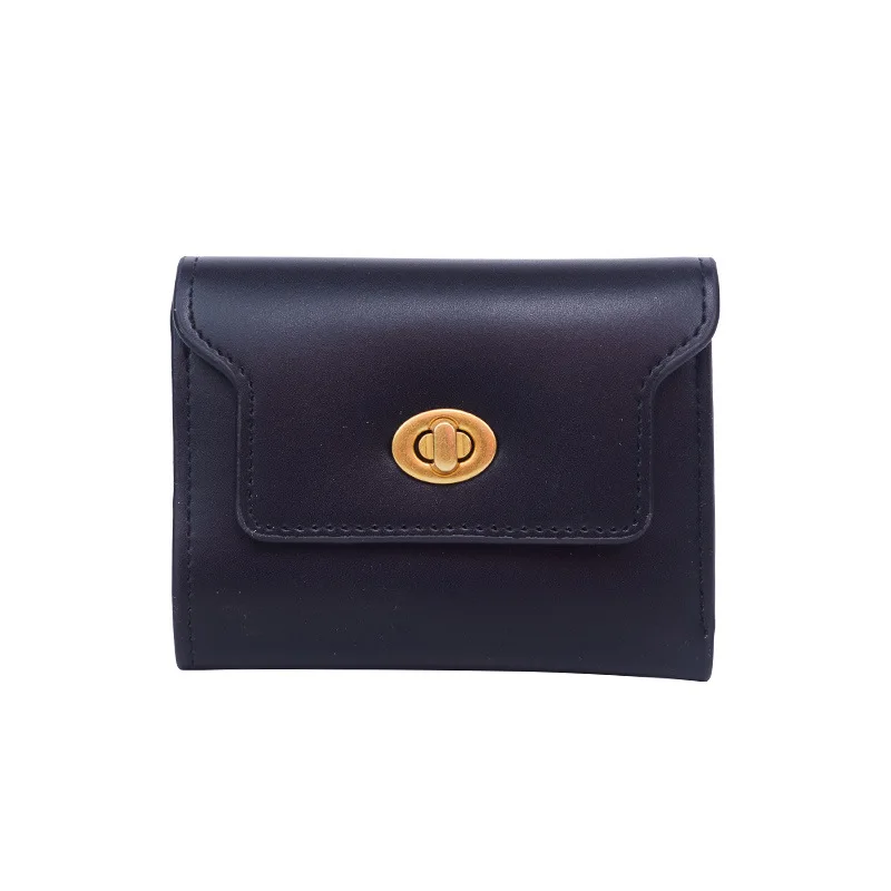 Portafoglio corto da donna con lettere personalizzate Portafoglio triplo in pelle PU Portamonete piccolo Porta carte di credito stile Ins Clip per soldi - immagine 5