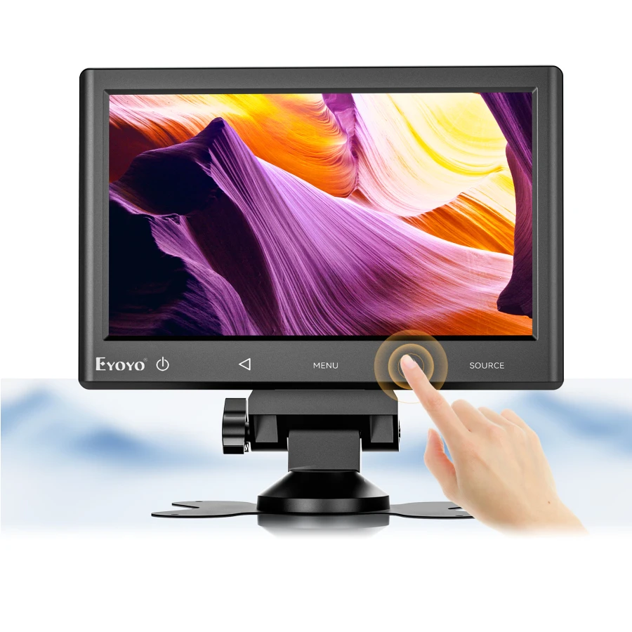 ポータブルディスプレイ　Eyoyo Eyoyo-7インチ産業用ディスプレイ,1024x600解像度の小型モニター,hdmi