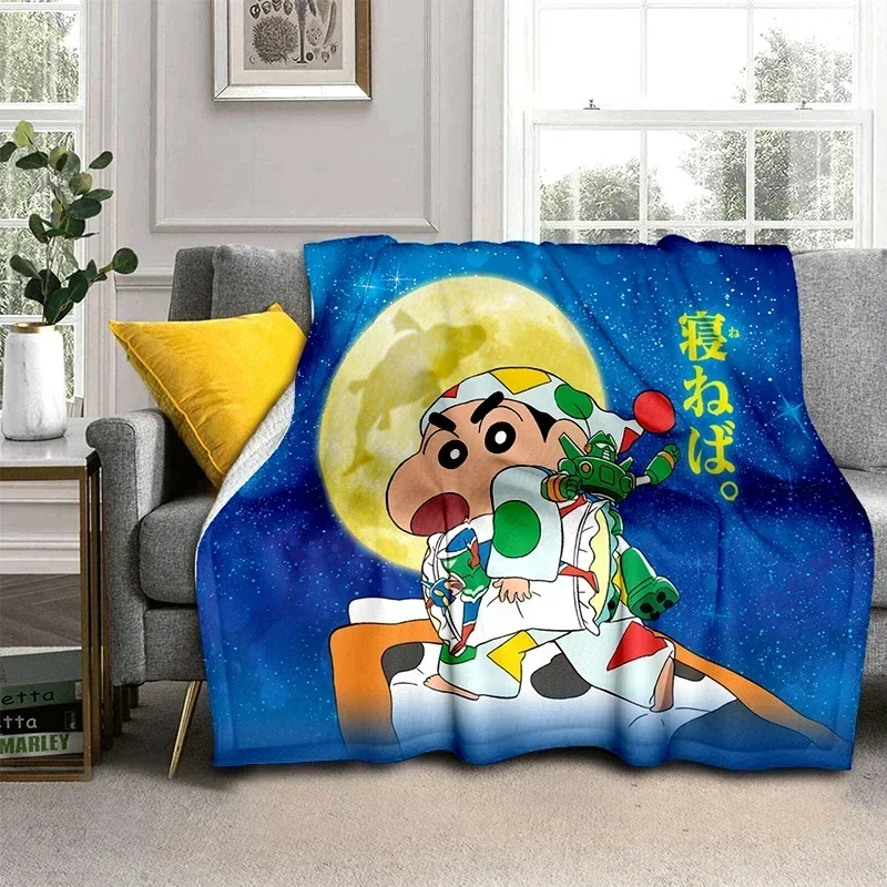 Crayon S-Shinchan Anime Throws Blanket Picnic Super Soft kawaii Blanket for Travel Bedding Couch Sofa Bed Blanket Birthday Gift 5