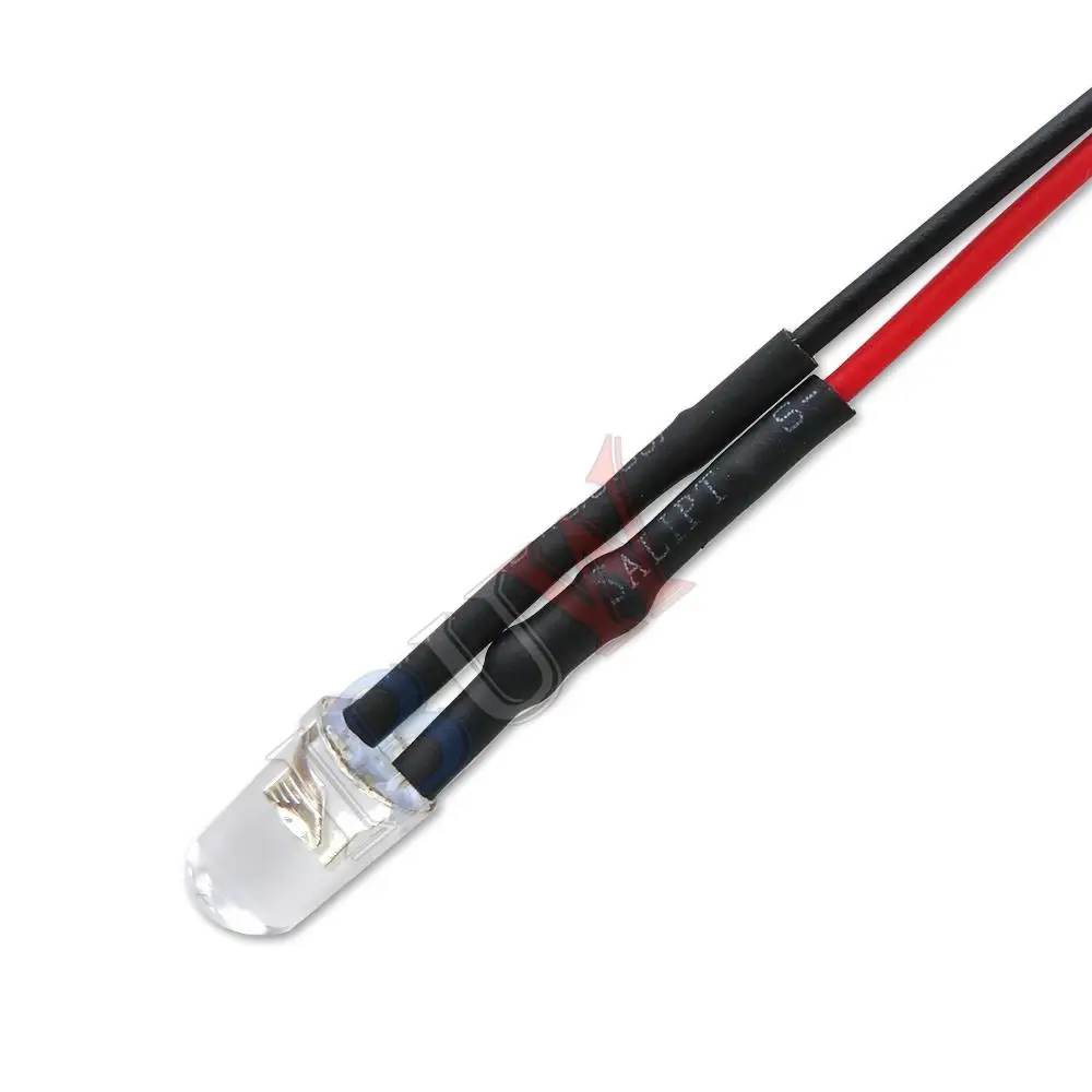 LED Light 3V 6V 12V 24V Pre Wired 3mm 5mm LED Light Lamp Bulb Prewired Emitting Diodes Transparent Yellow Blue Green White Red 10PCS