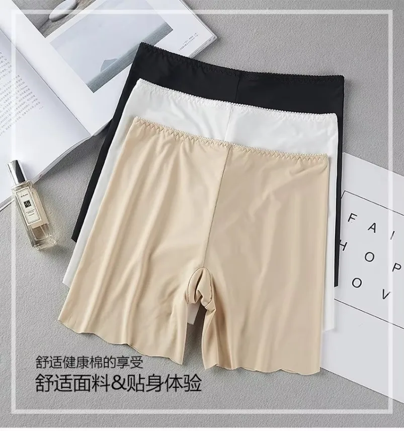 Safety Under Skirt Dress Shorts Women Ladies Female Cycling Panties Slimming Seamless Underwear Ice Silk Summer Safety Pants