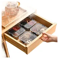 4 Pack Airtight Food Storage Containers Storage Boxes Storage Tank with Lids Divided Storage Containers  460ML 2