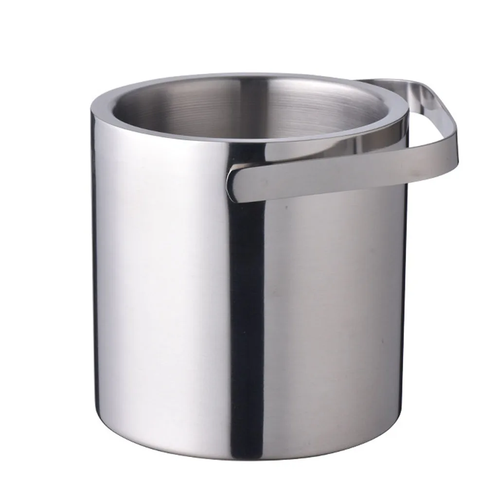 단열 이중벽 얼음 양동이, 통 및 얼음 채반, 스테인레스 스틸, 파티 샴페인 음료 양동이