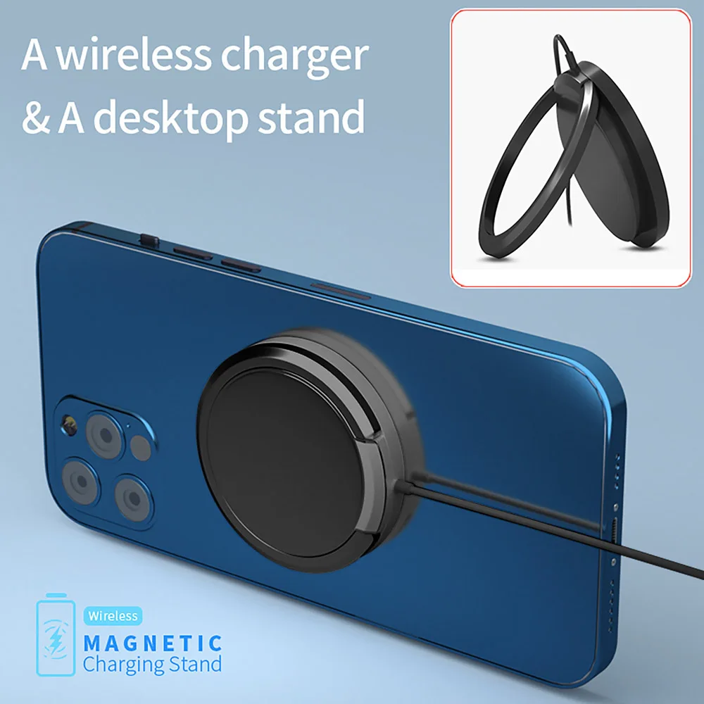 15W Foldable Magnetic Wireless Charger For iPhone 13 12 Pro Max Mini Type C Cable USB Qi Fast Charging Stand Pad For Airpods 3 ipad wireless charging