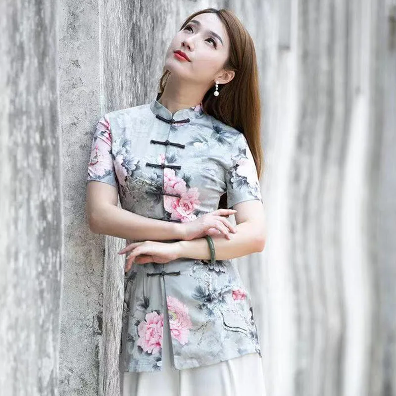 Cheongsam Womens ÷   糪 ǻ ž 2024  ư  Ʈ ұĢ  ߱ Ÿ Qipao 
