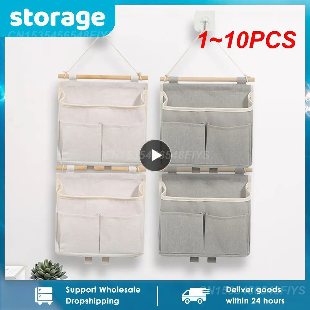 

Настенная подвесная сумка для хранения, водонепроницаемый органайзер для нижнего белья, Детские кармашки для хранения мелочей, 1 ~ 10 шт.