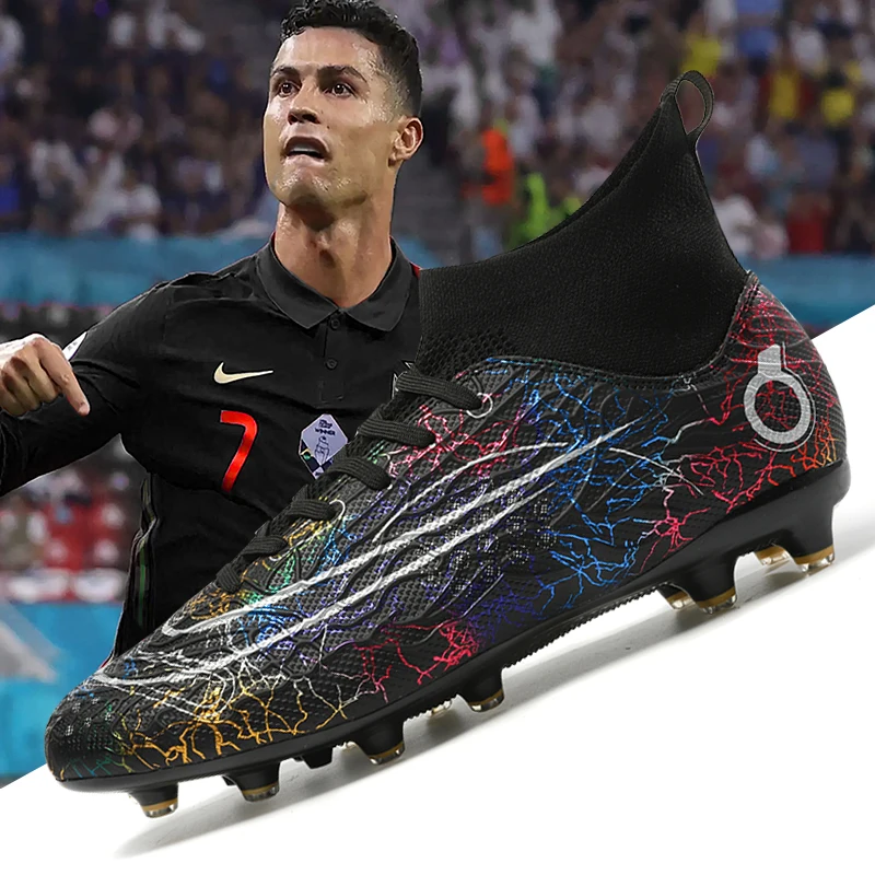 Mens Boys Professional Football Boots TF/FG Soccer Shoes High Ankle Kids Cleats Training Sport Sneakers Outdoor football shoes