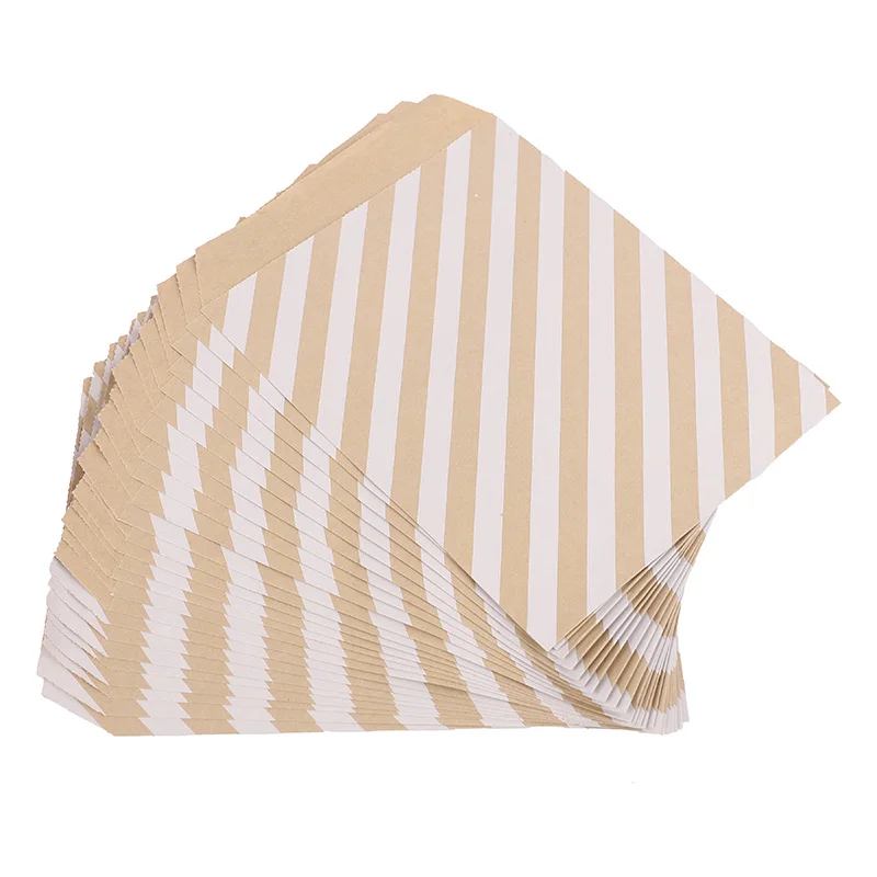25/50pcs 13x18cm Kraft Paper Candy Cookie Bags Wedding Favors Thank You Gift Packing Bag For Guest Birthday Party Decor Supplies
