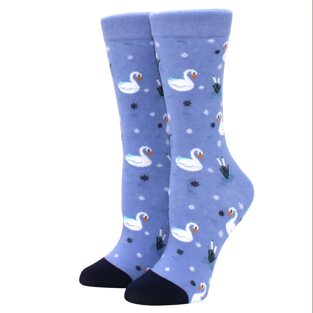 Colorful Women's Cartoon Animal & Fruit Socks - Cute Kawaii Trendy Harajuku Happy Socks