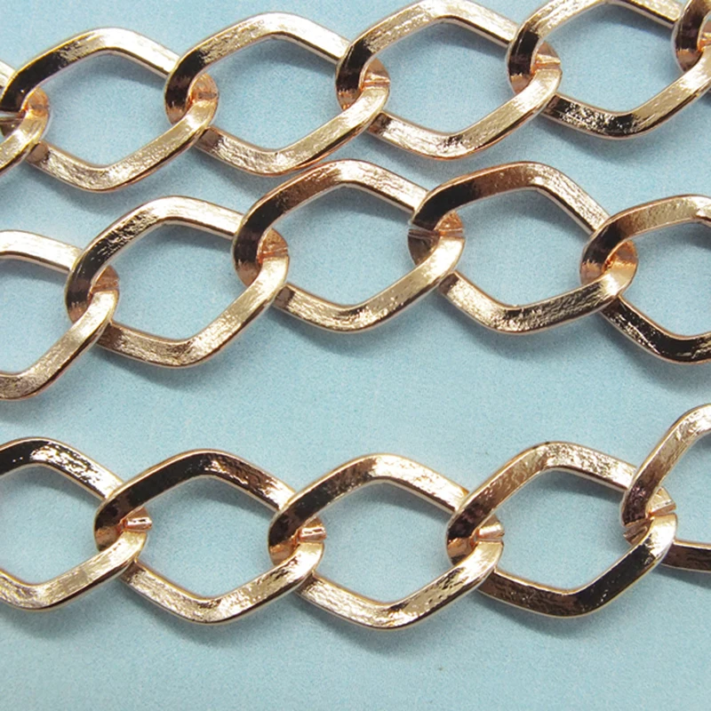 

Wholesale 100M/LOT .10X13MM Rose Gold Tone Links-Opened Flat Chian Findings