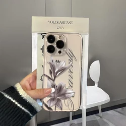 Elegant Lily Shockproof Transparent Phone Case Cover - iPhone 12 Mini (-1)