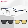 KANSEPT Magnetic Clip-on Reading Glasses With Glass Lenses to Read Eyewear Men Sunglasses Women Lens Men's Eyeglasses Lunette