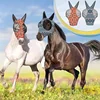1Pc Horse Face Mask Anti Fly Breathable Stretch Knitted Mesh Anti Mosquito Mask Horse Riding Equestrian Equipment 2