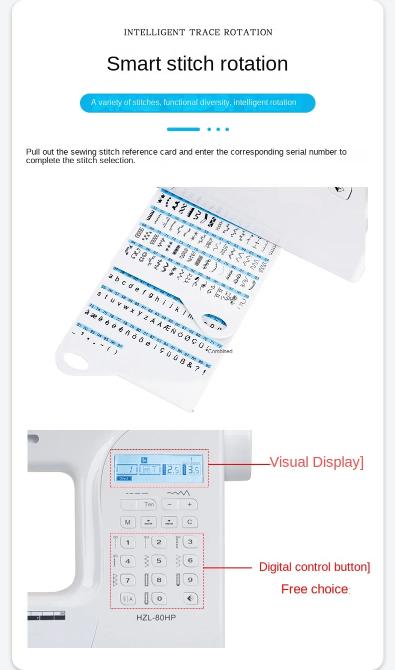 Heavy Machine 80H Home Electronic Fully Automatic Sewing Machine Desktop Multi f