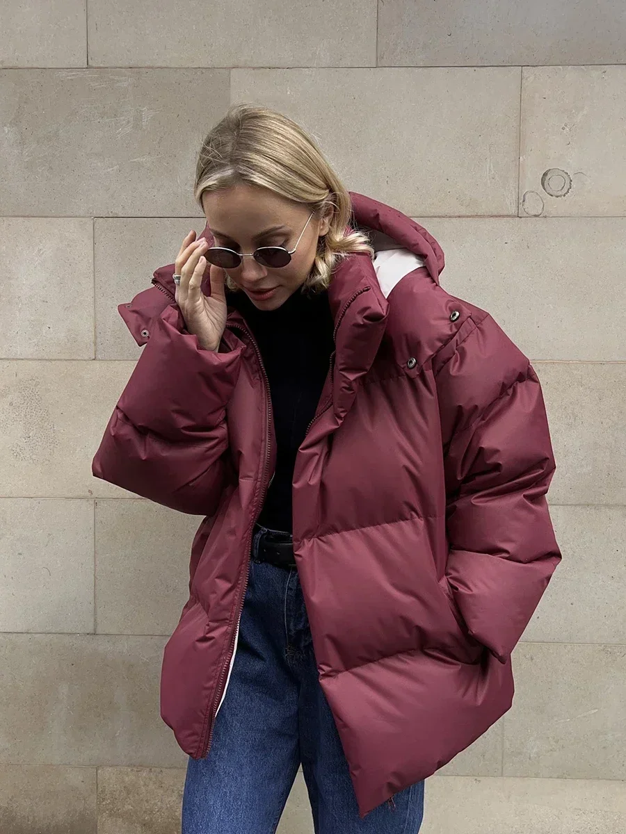 Wolfeel Quilted Jacket Women Winter Fashion Parkas Coat Vintage Bread Jacket Outwear Office Ladies Warm Cotton Puffer Jackets 6