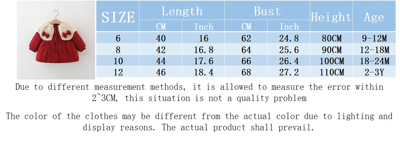 Description Picture 2 of itemWinter New Cotton-padded Coat Lapel Bow Solid Color Button Coat Warm Girl Cotton-padded Coat Winter Thick Coat