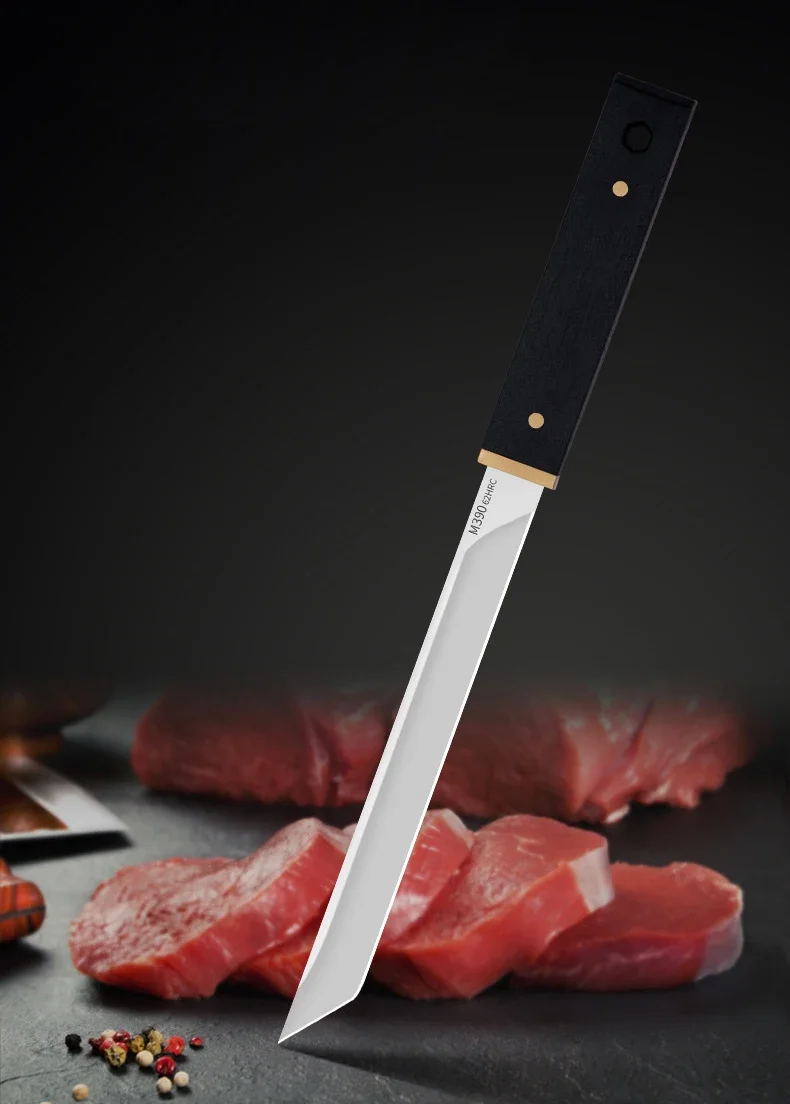 Description Picture 5 of itemKitchen Meat Cleaver Stainless Steel Slicing Knife Barbecue Sharp Fruit Watermelon Knife ABS Handle Fish Knife Cooking Tool