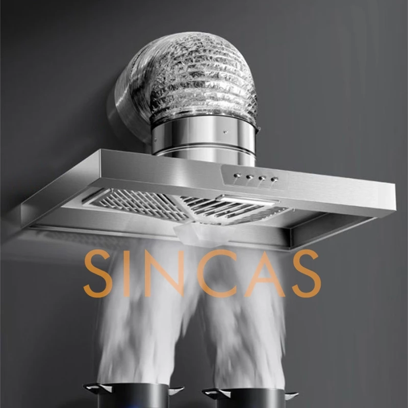 Stainless Steel Range Hood Exhaust Fan With Built In Light Kitchen Ventilation Extractor Fan For Stove Wall Mount Range Hood 3