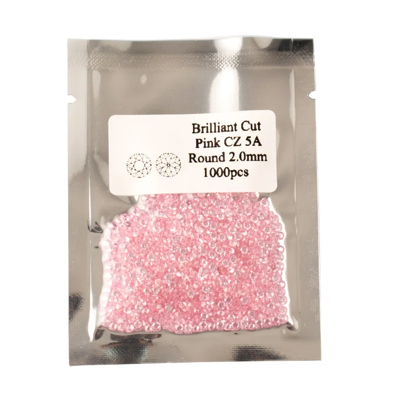 0.8~3.0mm AAAAA CZ Loose zircon stones 12Colors 1000pcs/bag Brilliant Round Cut Cubic Zirconia Gems Stones For Jewelry DIY Making