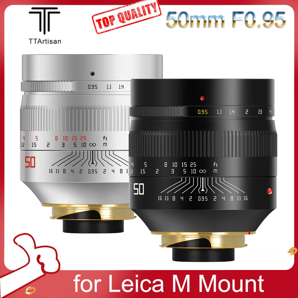 Ttartisan 50Mm F0.95 Obiettivo Full Fame Messa A Fuoco Manuale Grande Apertura Per Obiettivo Fotocamere Leica M-Mount