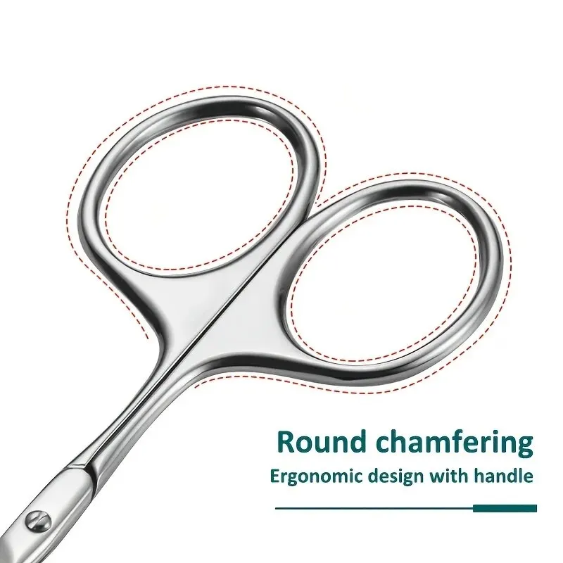 Eyebrow Scissors Curved Blade Eyebrow Scissors Professional Stainless Steel Precision Trimmer Eyebrow Eyelash Hair Remover Tool Nose Hair Scissor