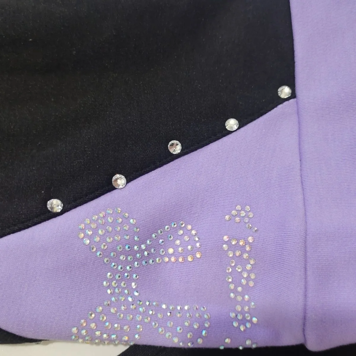 Figure skating training suit set with plush and thickened children's suit top, ice skating pants, high elasticity