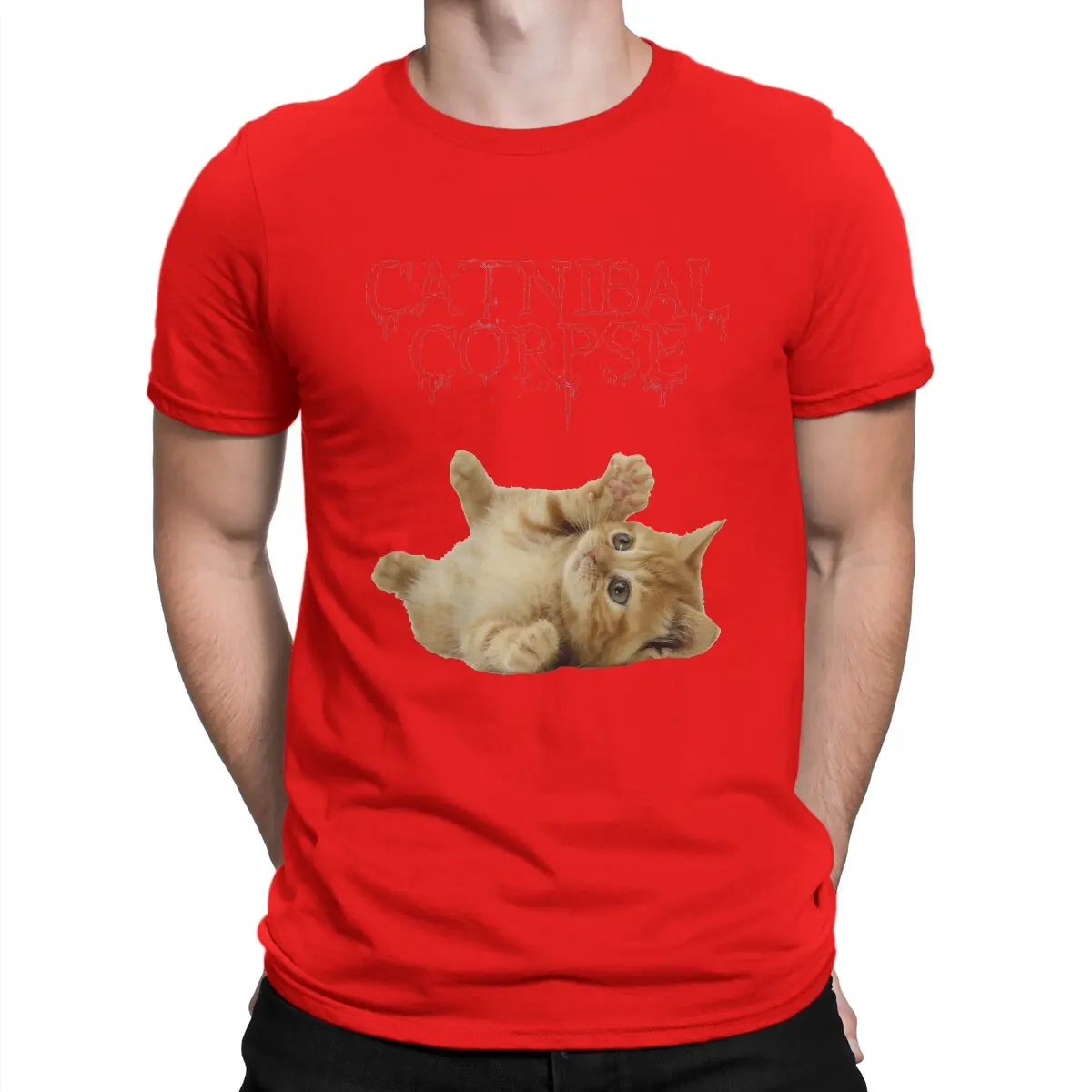 thumbnail image 1 of Camiseta esencial de hip hop Catnibal Corpse, camiseta informal de gato mental pesado, camiseta de verano para adultos, 1 of 7