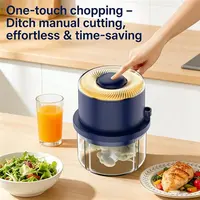 Grande tasse en verre B64B pour hachoir électrique sans fil à 6 lames, robot culinaire portable pour l'ail, la viande et le gingembre 6