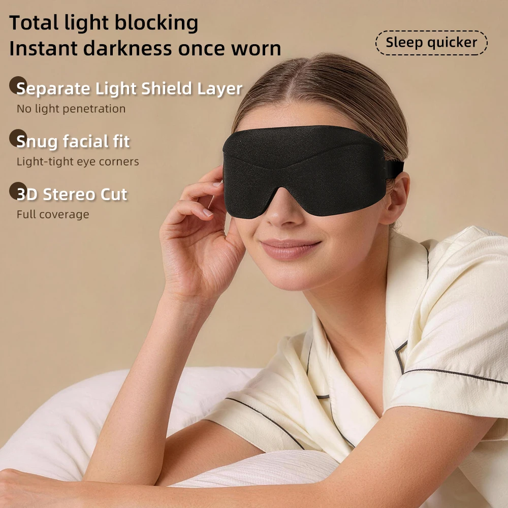Breathable No-Pressure 3D Sleep Mask for Napping and Relaxation