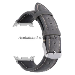 Retro Leather Cowhide Watch Strap Men's Bracelet - Watch 8 Classic 46mm (Grey)
