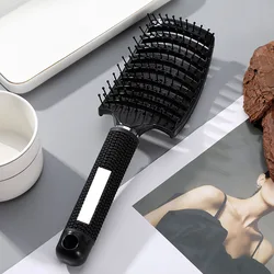 Luxurious Scalp Massage & Detangling Hair Brush (Black)