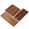 Walnut wood rectangular tray dry bubble tea tray cake bread breakfast snack tray hotel supplies restaurant tea tray 5