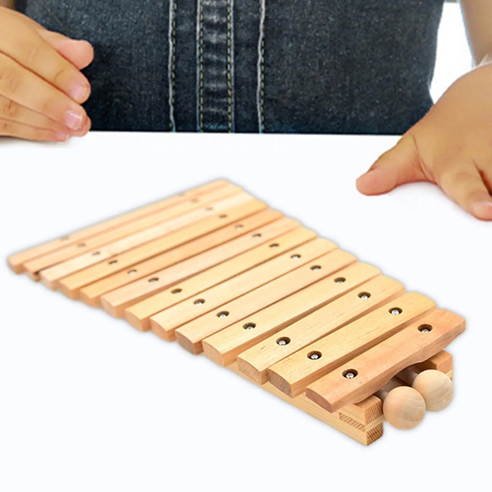 13 Scales Xylophone Hand Knock Piano Toy Portable Fine Motor Skill Educational Percussion Instrument for Event Music Lessons