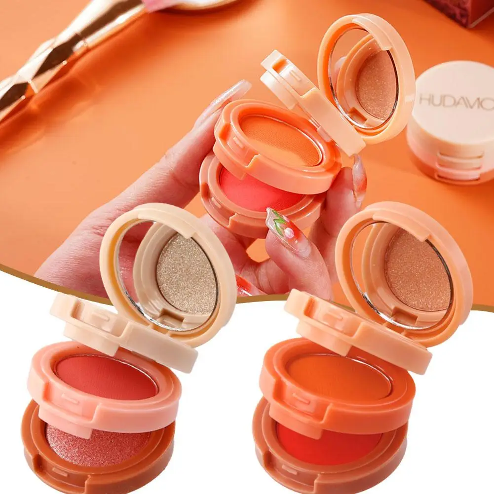 Highlighter Powder Palette 3 In 1 Waterproof Face Rouge Powder Natural Shiny Eyeshadow powder blusher blush powder blush plate facial blusher