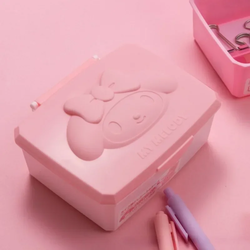 

Sanrio коробка для хранения Hello Kitty Melody мультфильм КТ Кот флип-чехол из хлопка ватные палочки амбушюры канцелярские принадлежности Ювелирные изделия Подарки для организации