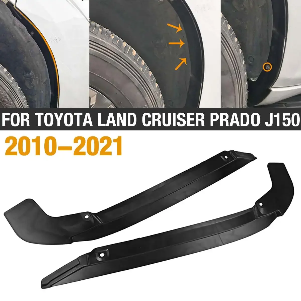 

2pcs Car Rear Wheel Arch Fender Liner Mud Flaps For Toyota Land Cruiser Prado J15 J150 2010-2021 Mudguards Mudflaps For Lexus GX