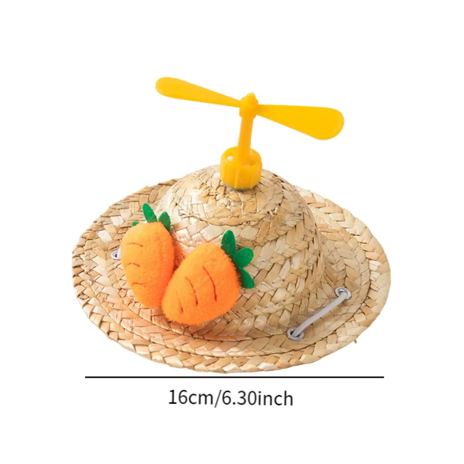 Hand Woven Straw Hat Cat Hat Pet Ornaments Sun Protection Dog Hat Costume Accessory Decorative Hat for Summer Outdoor Walking
