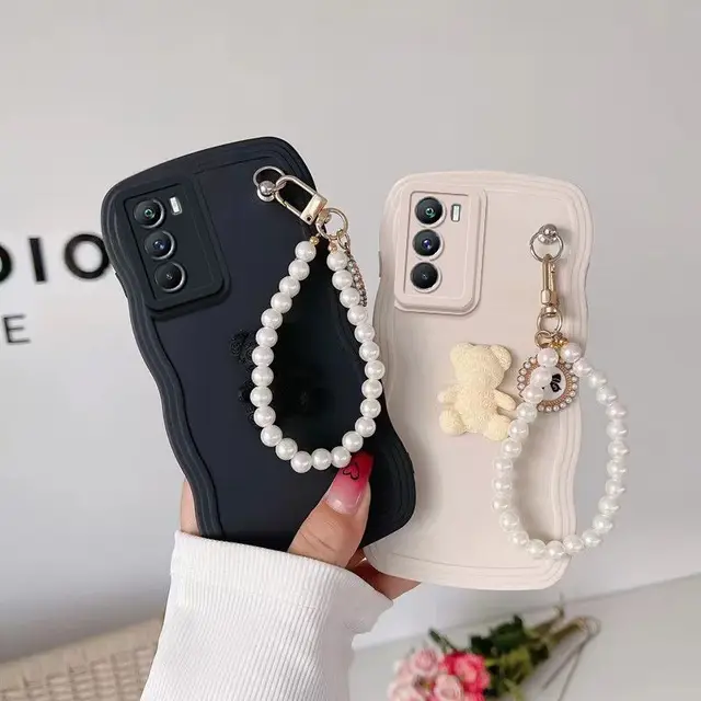 Cute 3D Bear Wave Liquid Silicon Phone Case For Motorola