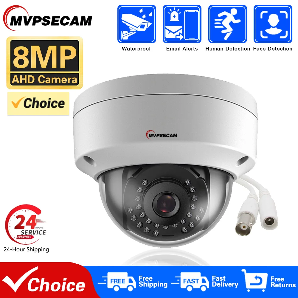 4K 8Mp 5Mp Ahd Camera Ir Led 40 Metri Ir Distanza Antideflagrante Indoor Cctv Dome Security Full Hd Telecamera Di Sorveglianza Domestica