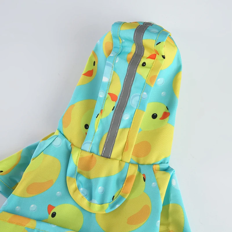 Four-legged Raincoat With Hood For Dogs
