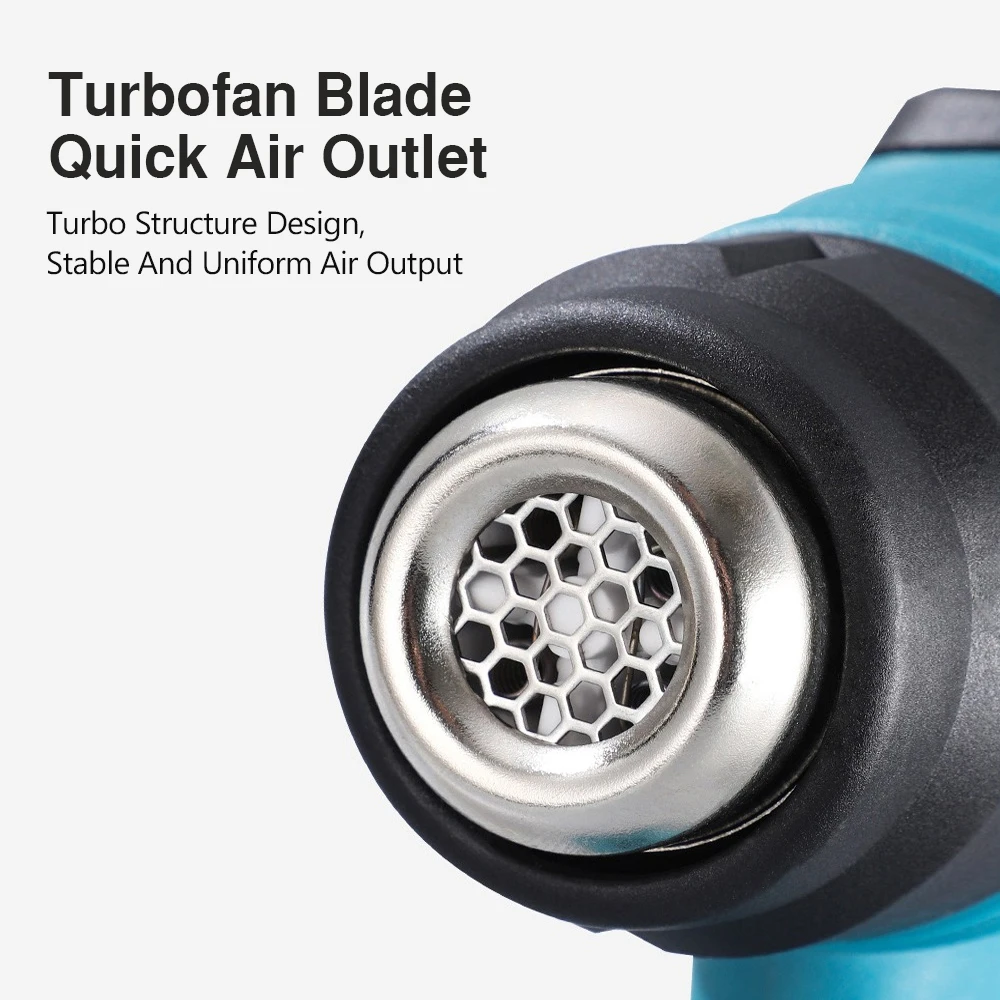 18v Heat Gun Wireless Shrink Wrap Tool With LED Display Construction Hair Dryer Thermal Heating Gun Weld Makita Model No Battery