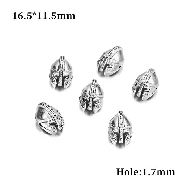 Gold Charm Beads Buddha Sparta leopard Lion Heads Spacer Beads Supplies For Jewelry Finding Making DIY Bracelet