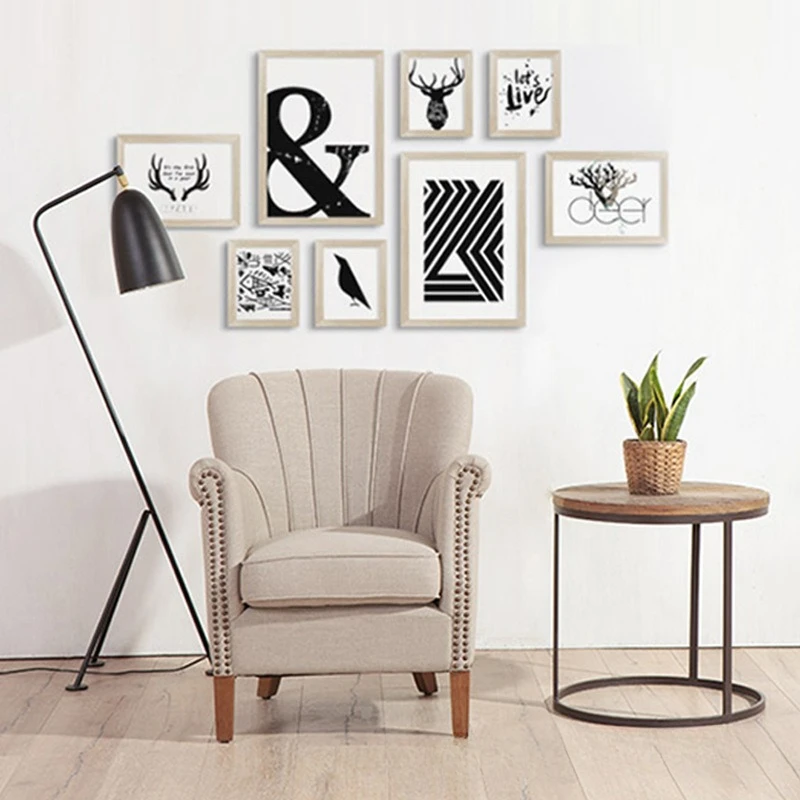 Metal Frame Industrial Sofa Corner Table Wood Round Side Coffee Industrial Vintage Table for Living Room 테이블 거실테이블
