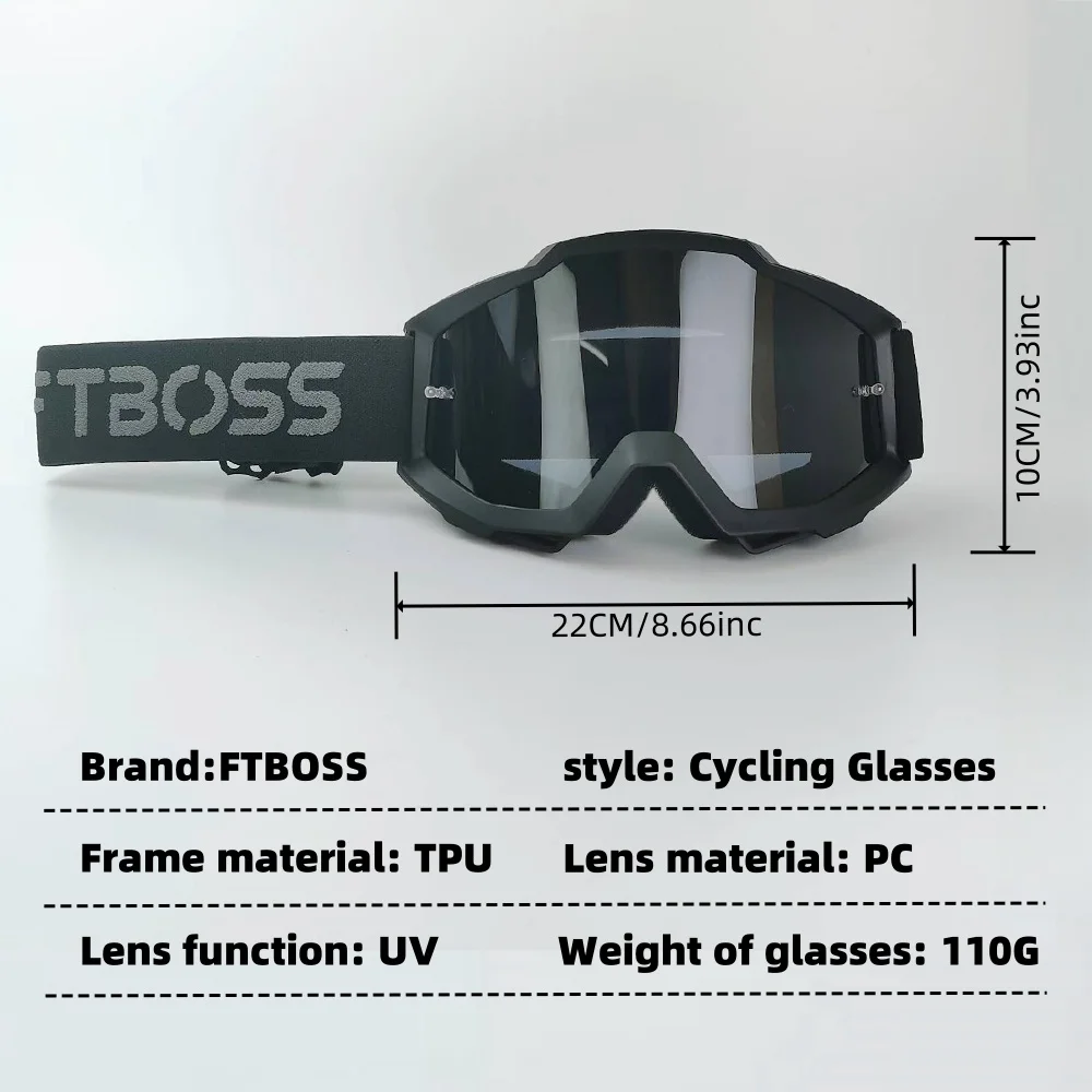 Ski Glasses Winter Motorcycles Cycling Riding Glasses FTBOSS Off-Road Goggles BMX MTB ATV Downhill Cycling Protection Glasses 6