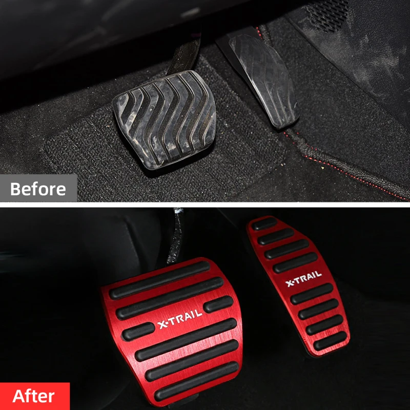 Car Pedals Foot Pads Fuel Accelerator Brake Pedal Covers For Nissan X-Trail X Trail T32 T33 2014- Accessories Car Accessories Car Pedals Pedal Cover
