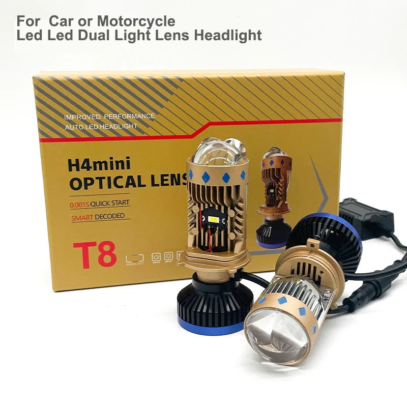 

New Lens Headlight Super Bright Spotlight H4 Headlight Matrix Lossless Led Dual Light Lens Headlight Far and near Light