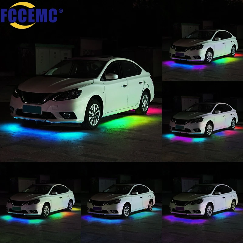 Symphony Led Car Underglow Light Strip Backlight 12v Rgb App Remote