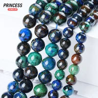 Clearance A++ Natural Azurite Chrysocolla Loose Beads for Jewelry Making Bracelet Stone Beads DIY Accessories 6 8 10mm 2