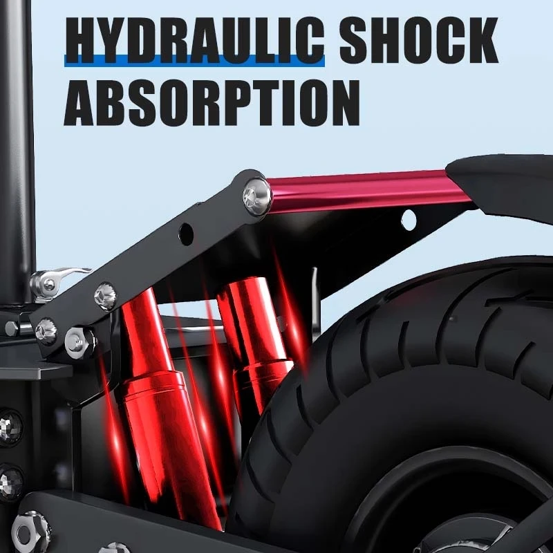 85km/h Fast Electric Scooter 6000W Dual Motor Escooter 13 inch Big Wheel Hydraulic Brake Folding Long board Duty Free EU Stock
